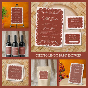 Cielito Lindo Papel Picado Mexican Baby Shower Pappersservett
