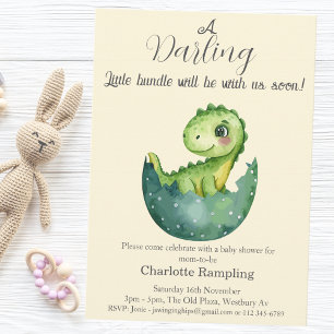 Baby Dino Baby Shower Tack Tilläggskort