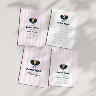 Perfekt Match Pickleball Bröllopsdusch Foto Tack Kort