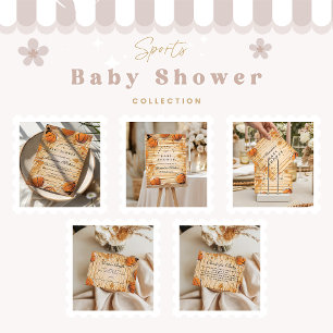 Retro Basketbarn Baby Shower Inbjudningar