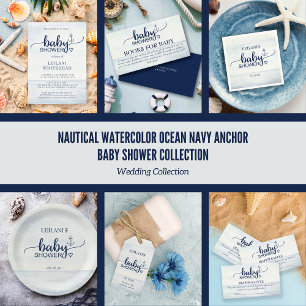 Virtuell inbjudan till babyduschar i Nautiskt hav