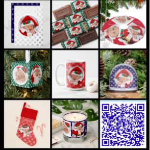 Foton i Anpassningsbarna Baby Candy cane Julgransmatta Borstad Polyester