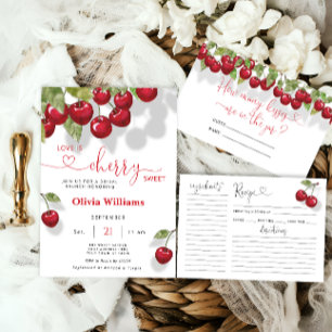 Mottagningskort för Möhippa av vattenfärgskörsbär