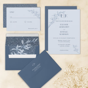 Information om tidlös blomning i Monogram Bröllop Tilläggskort
