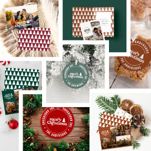 Merriest julgrafik, typografi, ej foto FoO Julkort