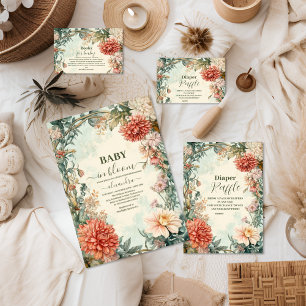 Baby i Bloom Blommigt Wildblomme Diapper Raffle Tilläggskort