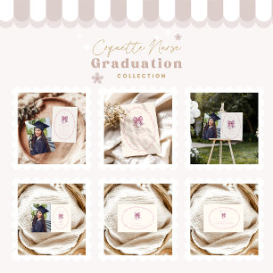 Coquette Rosa Bow Nursing School Student Tack Kort