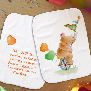 Elephant rhino vattencolor grönt: brun babydusch inbjudningar