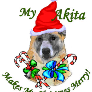 Akita julgåvor helgkort