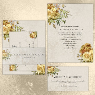 Landsbyggsbröllopet Boho Faded Gul ros