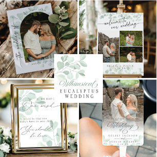Whimsisk eukalyptus Bröllop i Loving Memory Sign Poster