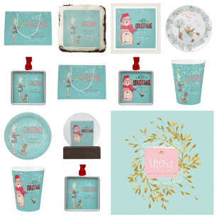 God jul-X-mas-hörn och redigerbar text på Julkort