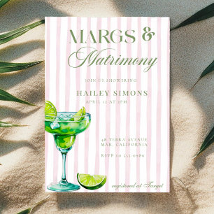 Margs & Matrimony Lime Margarita Bröllopsfest Poster