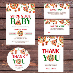 Pizza födelsedagsfest italiensk temamall inbjudningar