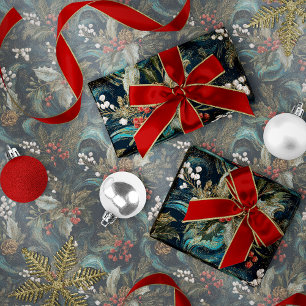 Vintage jul Elegant glans Helgkort