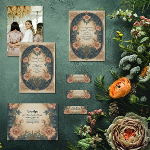 Elegant Arch Art nouveau Möhippa Returadress Etikett