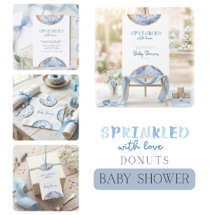 Överöst med kärlek donut baby shower poster