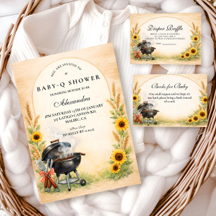 Rustik Solros Baby Q Baby Shower Pappersservett