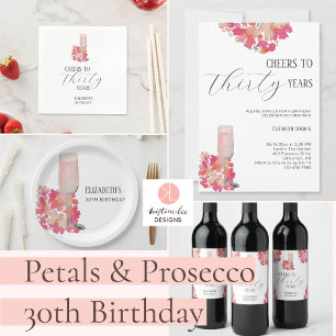 Chicen Rosa av Petals & Proseccos Blommigt  Birthd Presentpapper