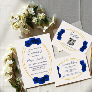 Registreringsenheten för royal Blue och Guld Geome Tilläggskort