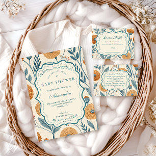 Cream Garden Botanisk Babyfirande Pappersservett