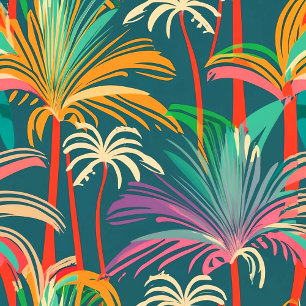 Födelsedag Beach party Handflatan träd löv solnedg Inbjudningar