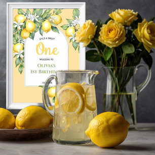 Party Napkins Lemon citrus 1:a födelsedag. Pappersservett