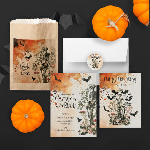 Halloween Skeleton Haunted Forest Party Black Tygkasse