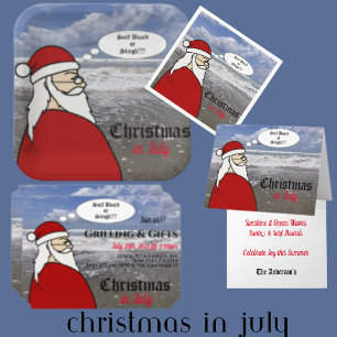 Jul i juli: Surfan Viktat gratulationskort Kort