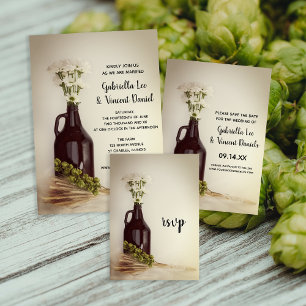 Growler, Skutt och Daisy Brewery Bröllop OSA Kort