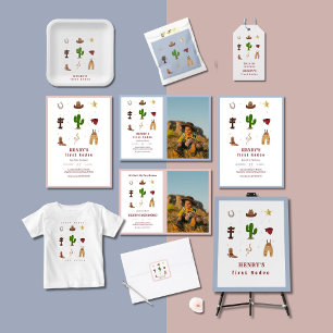 First Rodeo Cowboy Barns födelsedag T Shirt