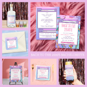 Bach till 2000 års Y2K Bachelorette-Personlig Spritflaskor Etikett