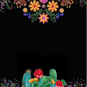Modern Fiesta och Cactus Colorful Möhippa I Inbjudningar