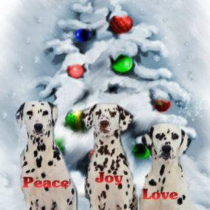 Dalmatiska julgåvor helgkort
