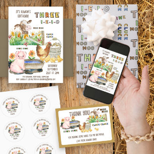 Tack för att komma till Cute Gris-odlarens födelse Runt Klistermärke