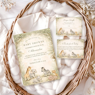 Safari Djur Baby Shower Pappersservett