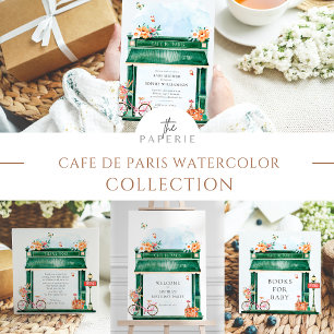 Paris Cafe Boulangerie Watercolor Bordsnummer