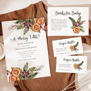 Winter Baby Shower Diaper Raffle Biljett Tilläggskort