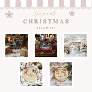 Photo Rustic Stockings och Poinsettias jul Julkort