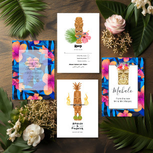 Tiki Time Luau Summer Beach Wedding Program