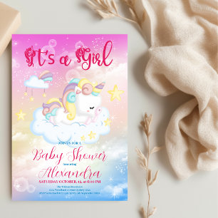 Cute Unicorn Rainbow Baby Shower