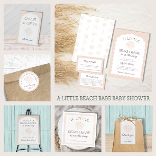 Snigelskal Strand Baby Shower Tacksamhet Presentetikett