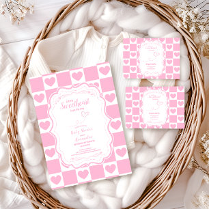 Rosa Swearing Valentines dag Diapper Raffle Tilläggskort