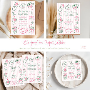 Hon hittade sin perfekta Matcha rosa bröllopsdusch Poster