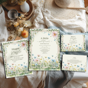 En liten vildblomma flicka baby shower jag pappersservett