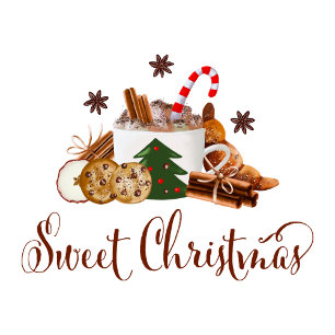 Söt julfrappuccino Cookie Cinnamon Art Julkort