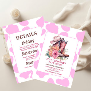 Cowgirl Western Last Rodeo Bachelorette Party T Shirt