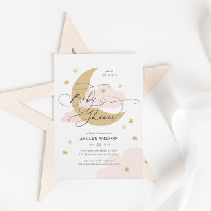 Måne och stjärnor Blå blöja lotteri Baby shower Tilläggskort