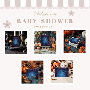 Lila Gothic Fantasy Halloween Baby Shower Inbjudningar