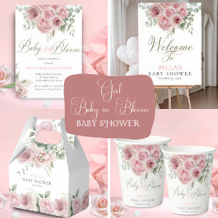 Flicka Bebis i Knopp Baby Shower Vem vet Mamma